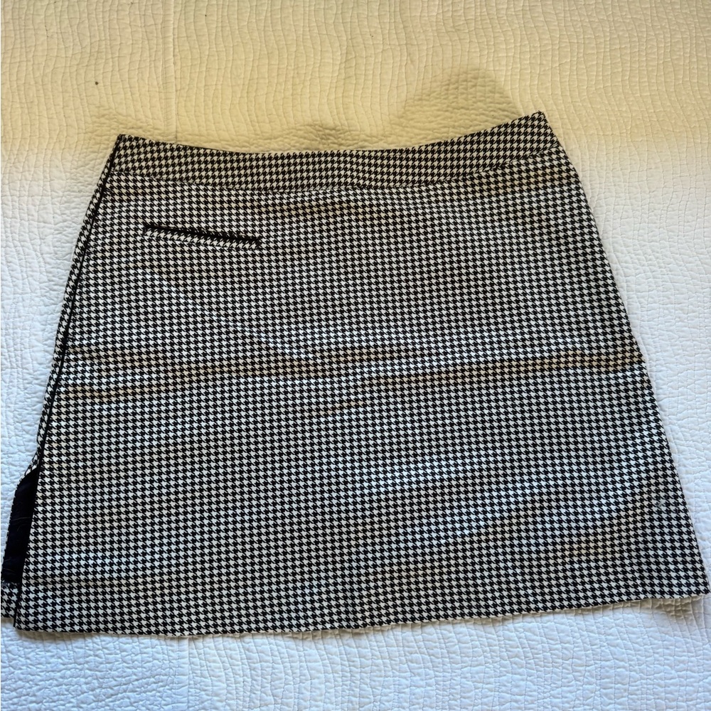 Sport Haley Black and White Houndstooth Midi Skirts Size 14 NWT
